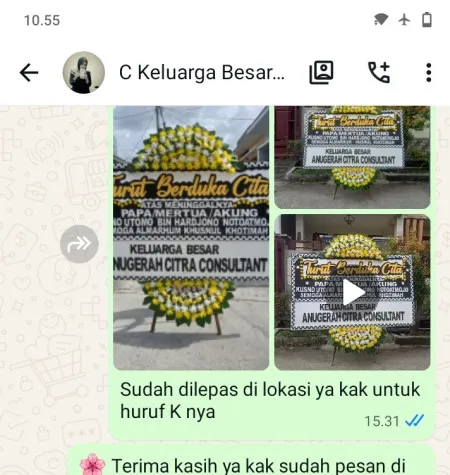 Pengiriman Papan Bunga Duka Tanjunganom Banyuurip