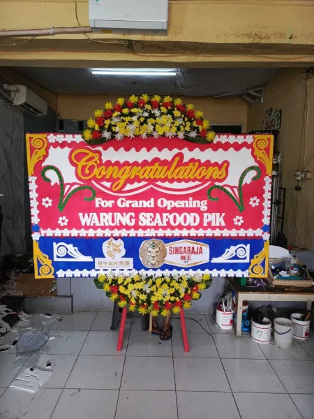 Papan Bunga Ucapan Selamat Tanjunganom Banyuurip
